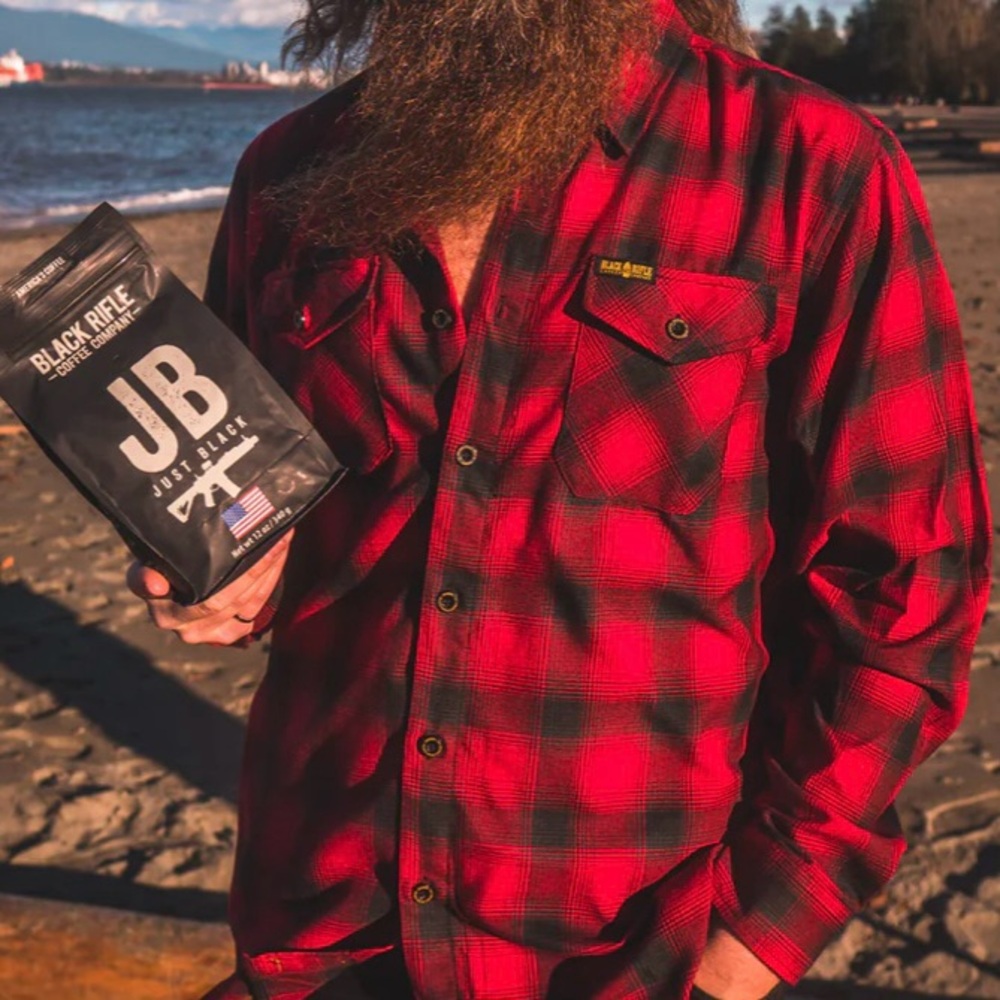 NWT-Dixxon BRCC Fireside Red Black Rifle Coffee Co Red Flannel Shirt